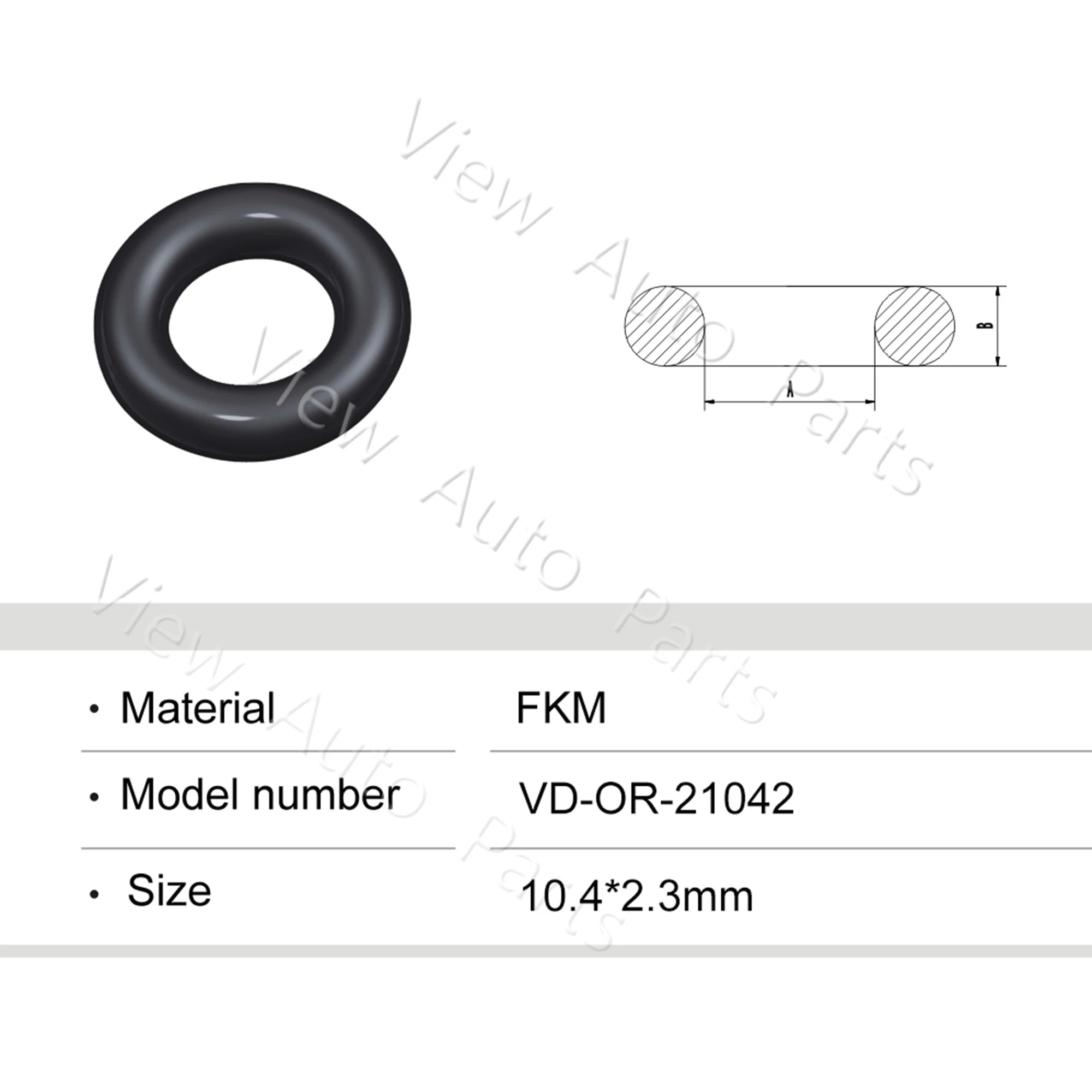 

Free Shipping 100pcs Fuel Injector Rubber O Rings Top Quality Fuel Injector Repair Kits 10.4*2.3mm VD-OR-21042