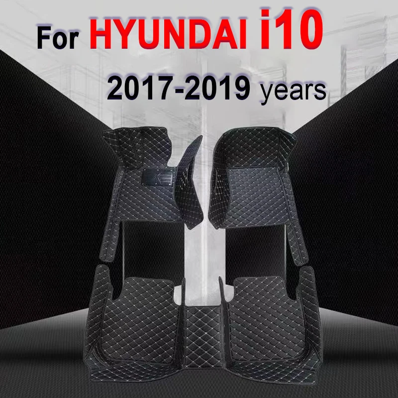

Car Floor Mats For HYUNDAI i10 2017-2018 2019 Carpets Foot Pads Accessories Interior Waterproof Protect Rugs