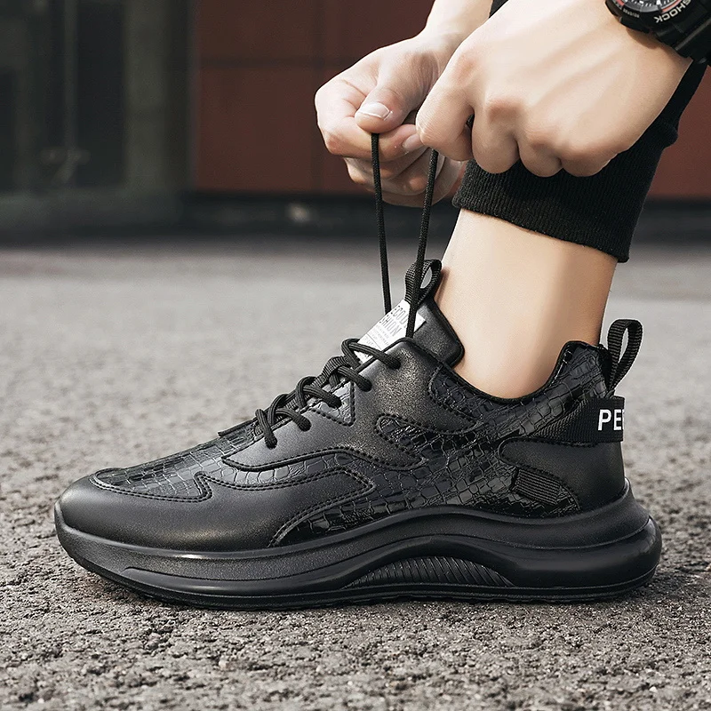 

Men's Work Shoes Slip-On Anime Tennis Not Casual Leather Sneakers Winter Men's Skate Men's Casual Shoes Durable Outsole Tennis