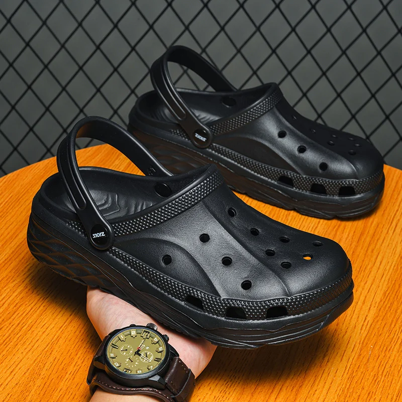 

Sandals Slippers Men's Summer Shoes Casual Breathable Clogs Shoes Outdoor Beach Man Sandals Slip-on Slippers In Home