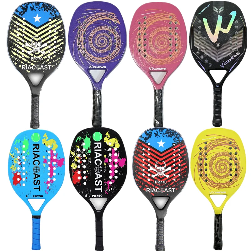 (Spot) New Carbon Fiber Beach Tennis Racket Lightweight Raquete De Beach Tennis Outdoor Sports Male and Female Racket with Bag