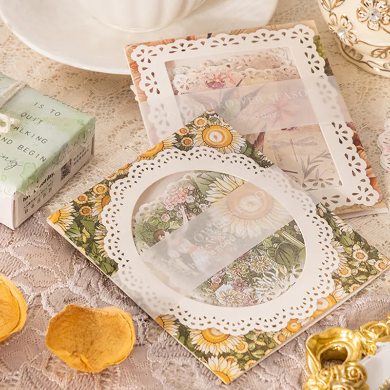 

Vintage Light Retro Lace Hollowed Out Collage Scrapbooking Journal Material Paper Card Making DIY Retro Paper Memo Stationery
