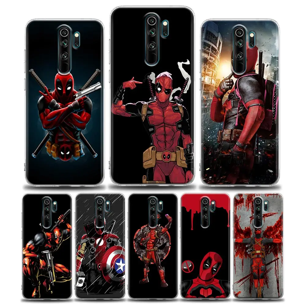 

Deadpool Marvel Heros Clear Phone Case for Redmi 10C Note 11 11S 11T 10 10S 9 9S 8 8T 7 Pro 5G 4G Plus Soft Silicone Case