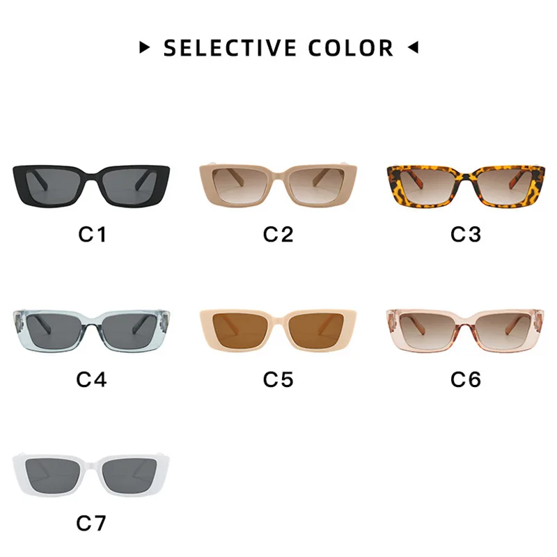 OVOYAN квадратные солнцезащитные очки в маленькой оправе женские модные простые 2024