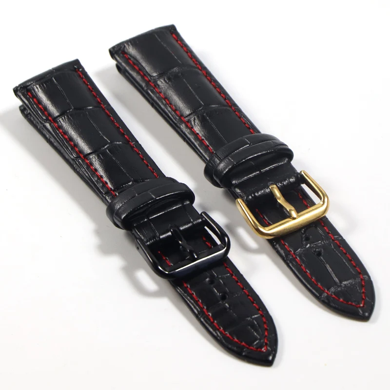 

Ремешок из натуральной кожи для наручных часов, браслет со стальной пряжкой, 18 мм 20 мм 22 мм