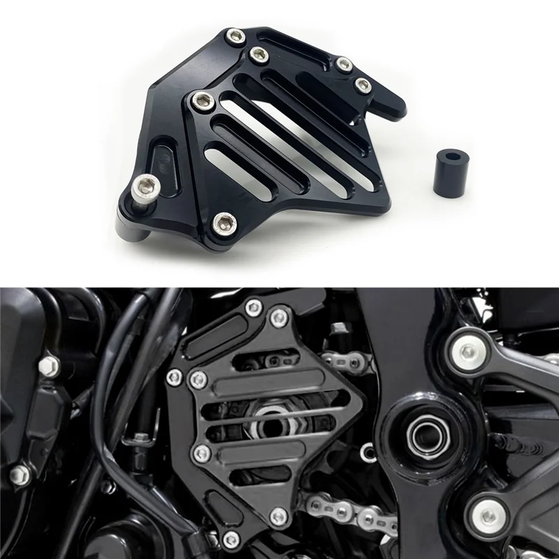 

Передняя крышка звездочки мотоцикла для Kawasaki Z900 Z900 RS Z900RS 2018-2021, защита цепи двигателя, черная амортизация