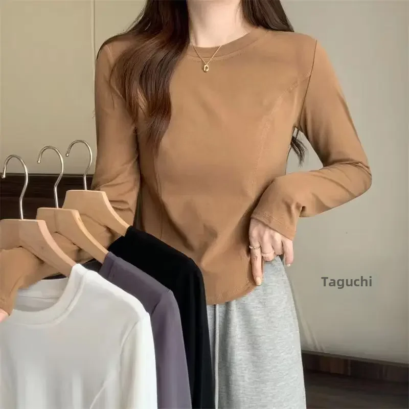 Женская весенне-осенняя футболка с длинными рукавами