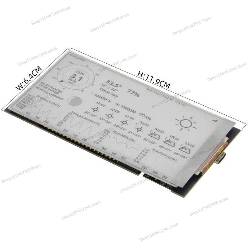 Фото RoRuSFor T5 4.7-дюймовый E-paper V2.3 ESP32-S3 экран с технологией E-Ink, программируемый, с низким энергопотреблением №3