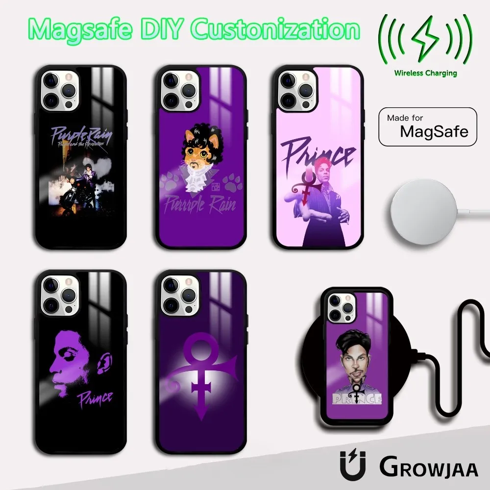 Prince R-Rogers Nelson Phone Case For iPhone 16 15 14 13 12 11 Pro Max Plus Mini Magsafe Mirror Wireless Magnetic Cover