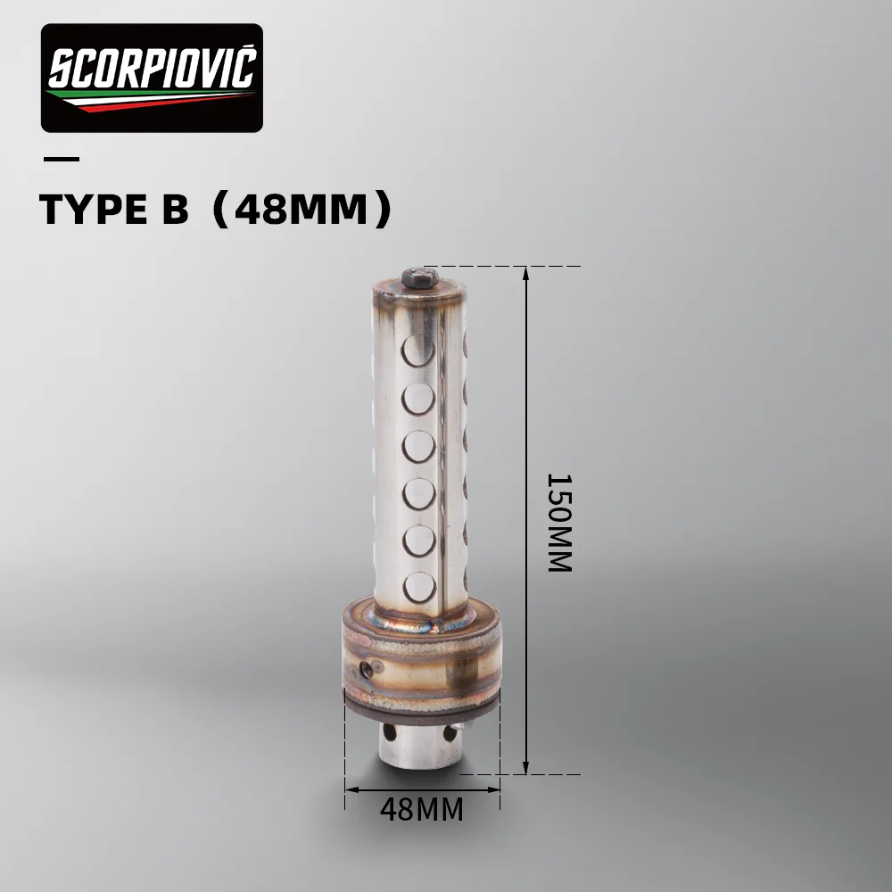 

Универсальный настраиваемый глушитель для выхлопной трубы мотоцикла, 48/51 мм, штепсельный Регулируемый глушитель DB Killer R25 CBR250RR MT15