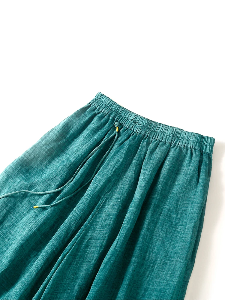 Брюки женские тонкие с широкими штанинами повседневные свободные драпированные