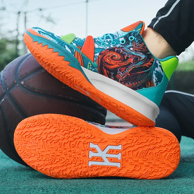 

Brand Fashion Printed Basketball Shoes Men Women Professional Basketball Sneakers Chunky Men Trainers Sports Shoes Basket Hommes