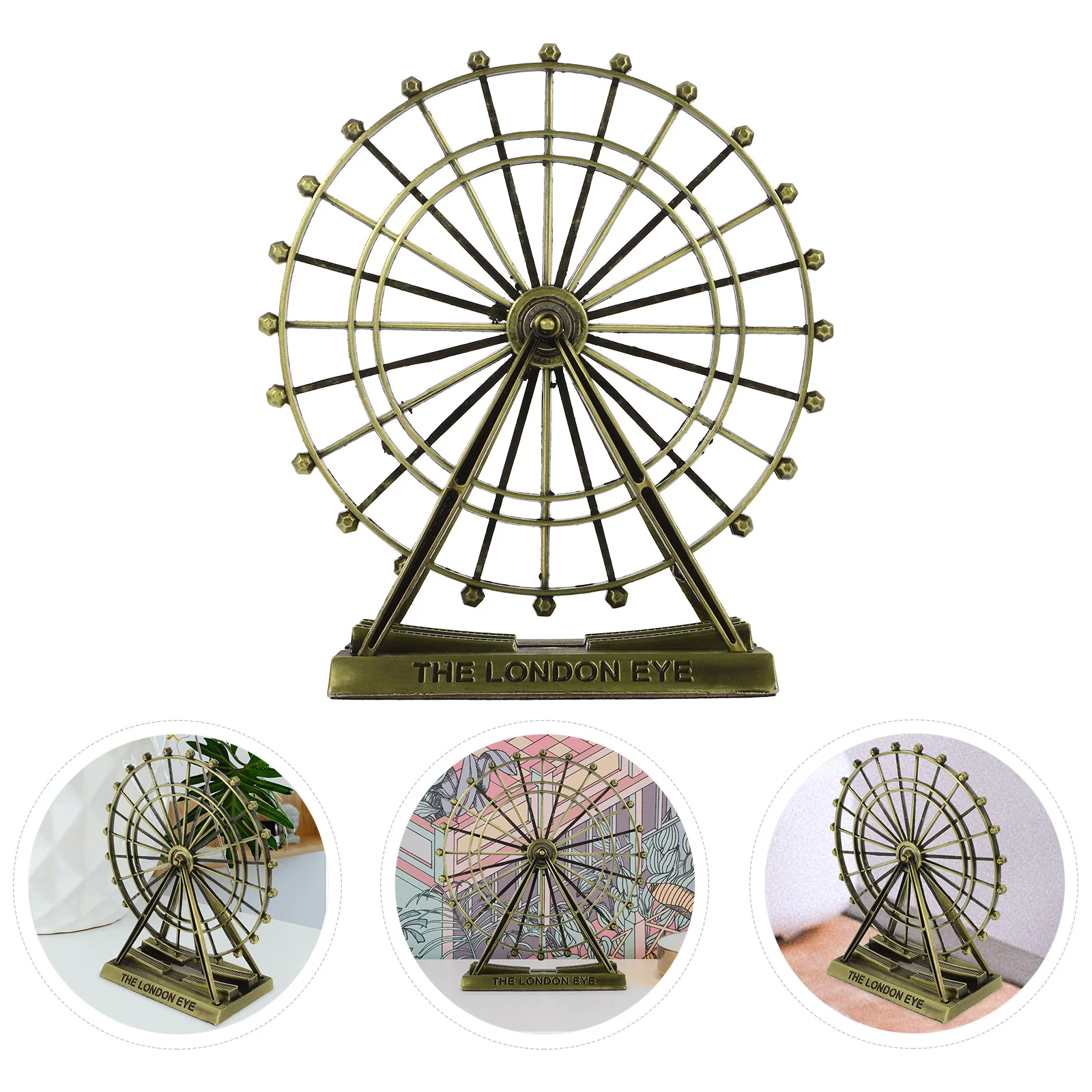 Бытовая модель колеса обозрения винтажный декор подставка предметы железный