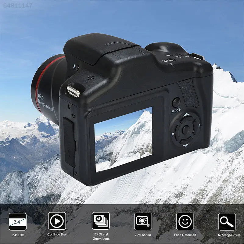 

For Youtube Vlogging Camera Photographing Recording Camera 2.4-inch Screen 16x Digital Zoom Camcorder Digital Camera Wi-fi 30fps