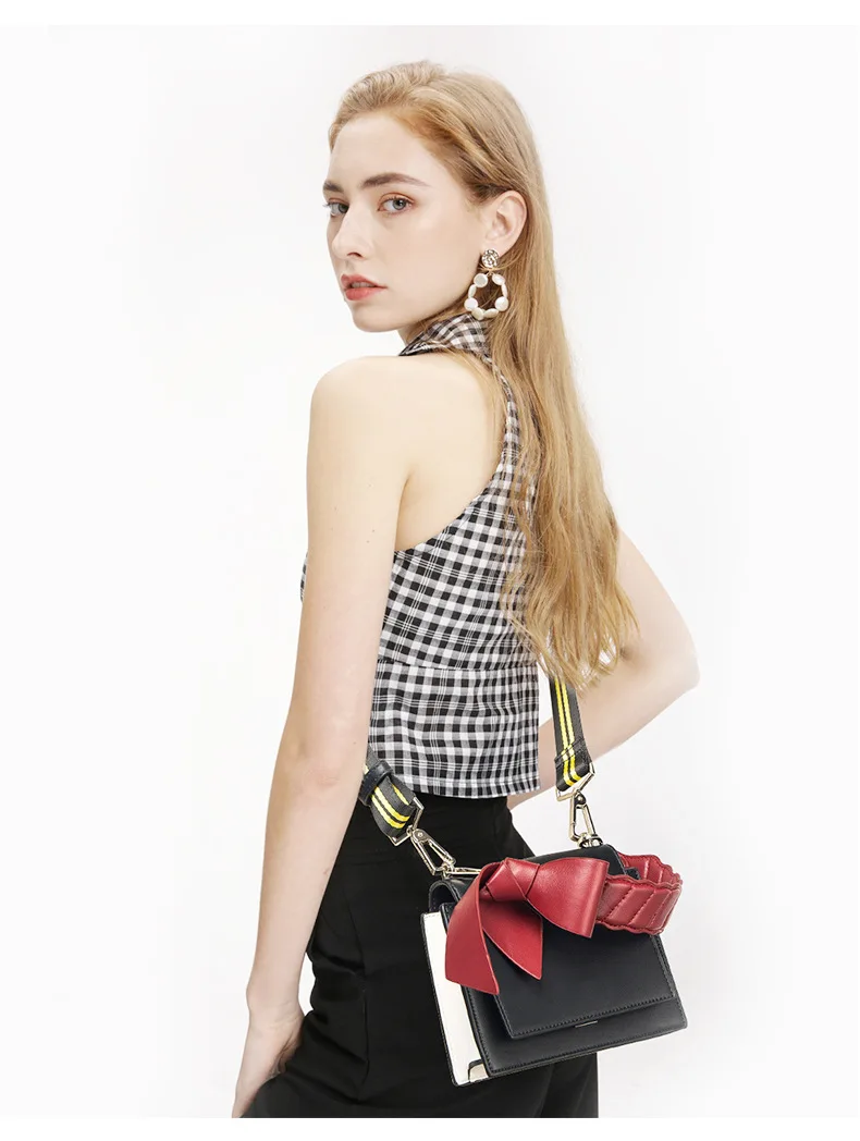 All Match Bag Women's Bag 2022 Spring and Summer New Bow Retro Handbag Fashion One Shoulder Messenger Small Square Bag