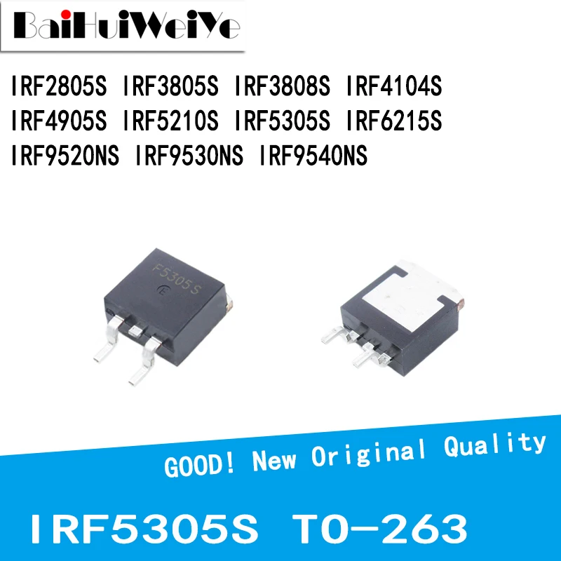 5 шт. IRF2805S IRF3805S IRF3808S IRF4104S IRF4905S IRF5210S IRF5305S IRF6215S IRF9520NS IRF9530NS IRF9540NS TO-263 хорошее качество