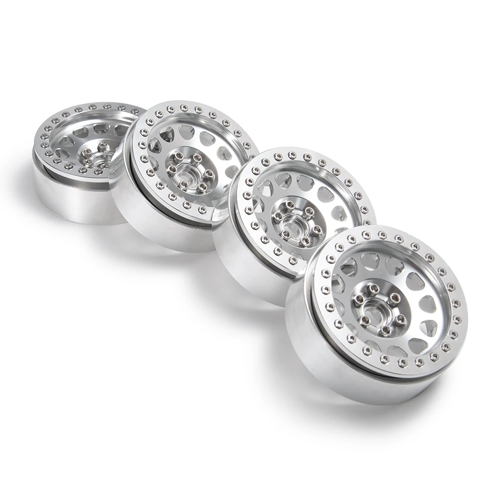 MIBIDAO 4 шт. 2 дюйма металлический сплав Beadlock Колесные диски для Axial SCX10 Wraith D90 TRX-4 1/10 RC