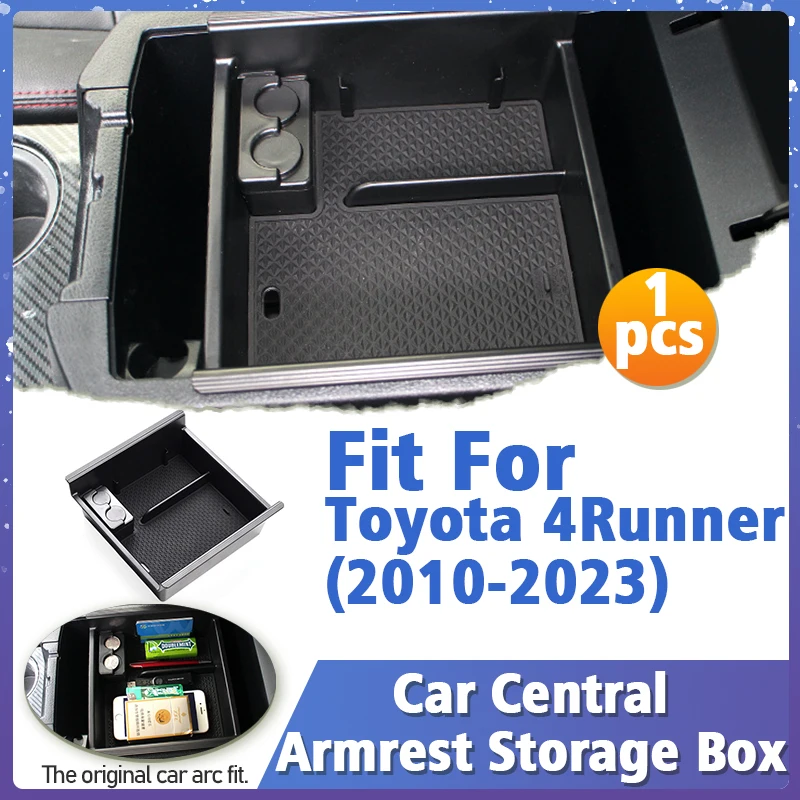 

Подлокотник для Toyota 4runner 2010-2021, контейнер для хранения центральной консоли, аксессуары для хранения, черный подлокотник из АБС-пластика, доп...
