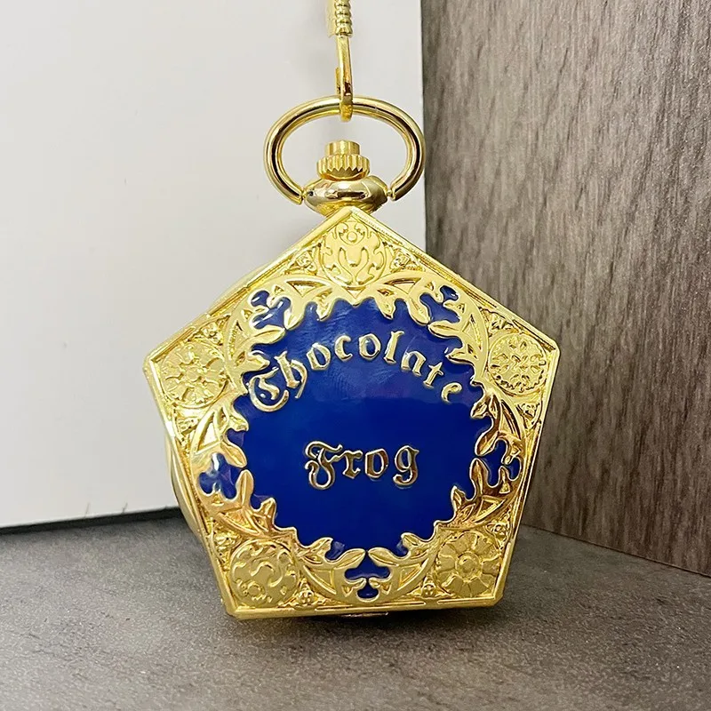 Fashion Top Gold Pentagon Hindu Pocket Watch Quartz Movement Pocket Watch Clock Timer Gift For Lovers And Friends