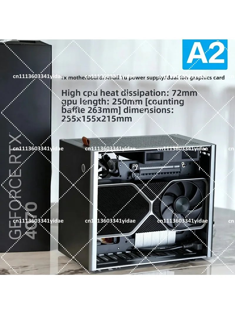 Корпус для компьютера AKLLA A2 ITX, полностью алюминиевый, с ЧПУ, малый, 1U, для блока питания FLEX, HTPC, миниатюрный портативный хост (art.: 3920db6bb45f3) - 3920db6bb45f3