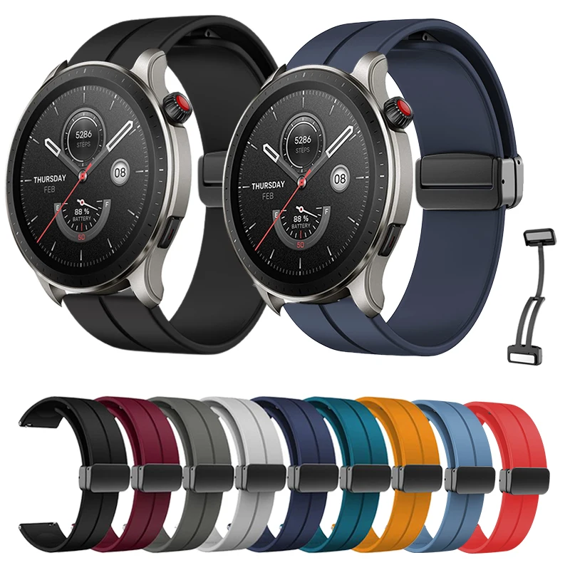 

Складной магнитный ремешок 22 мм для Amazfit Gtr4/GTR3 PRO/магнитный силиконовый ремешок D для amazfit Gtr4/GTR3 PRO/Amazfit GTR 3