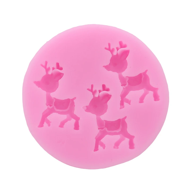 

Новые круглые формы для торта с тремя яйцами, Рождественские Формы для торта с оленем, помадки, шоколадные кухонные инструменты для выпечки