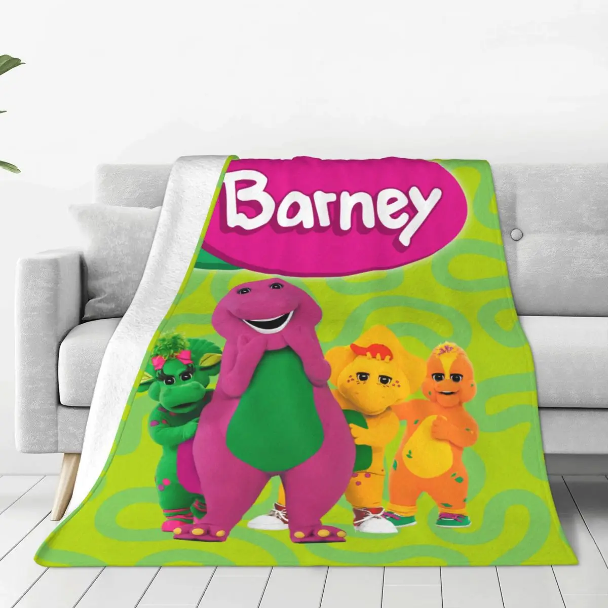 

Barney Friends Cute Cartoon Flannel Blankets Dinosaur Dinosaurs Funny Throw Blanket for Sofa Bedding Lounge 200x150cm