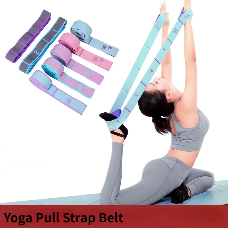 

Yoga Stretching Belt Dance Stretching Band Loop Yoga Pilates Fitness Tension Belt Digital Stretch Elastic Band Resistance Band