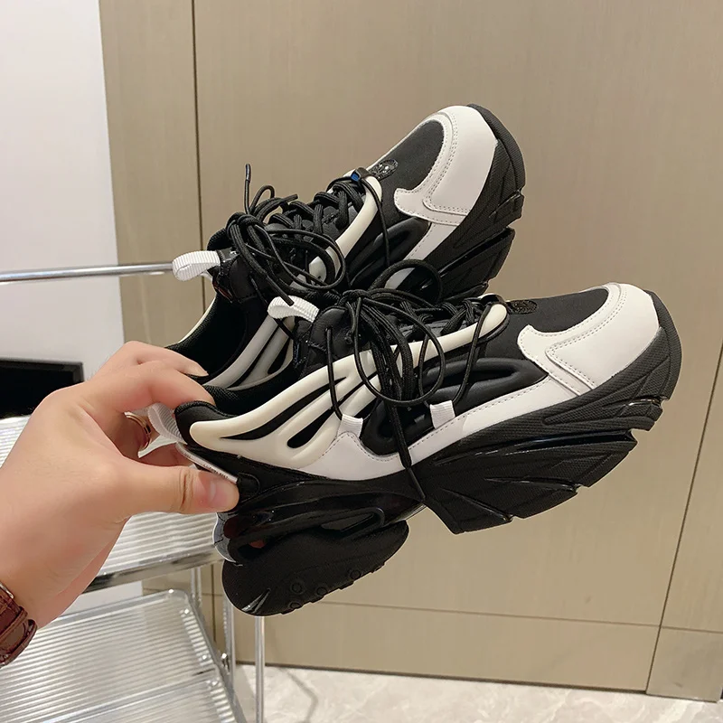 

Женские кроссовки на толстой подошве, брендовые Дизайнерские кроссовки на массивной подошве, уродливые грязные кроссовки, модная Светоотражающая спортивная обувь для девочек, осень 2023