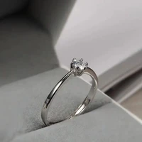 moissanite diamond ring womens simple small diamond ring super flash sterling silver imitation platinum engagement ring