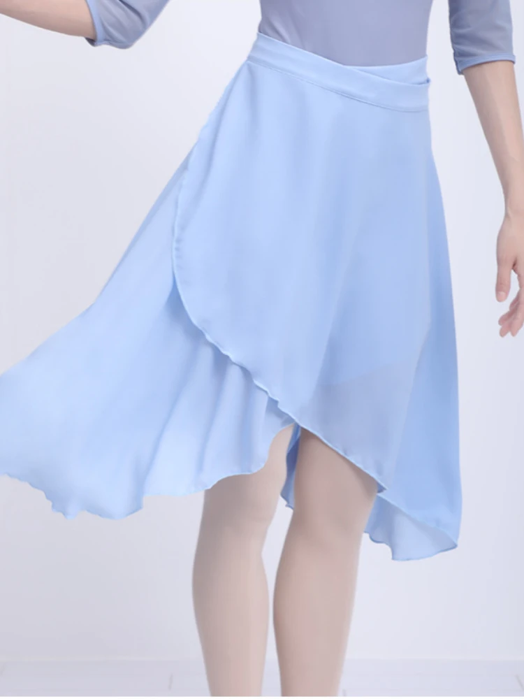 

Adult ballet skirt one-piece lace half-length chiffon apron dance suit practice gauze skirt long skirt teacher skirt female