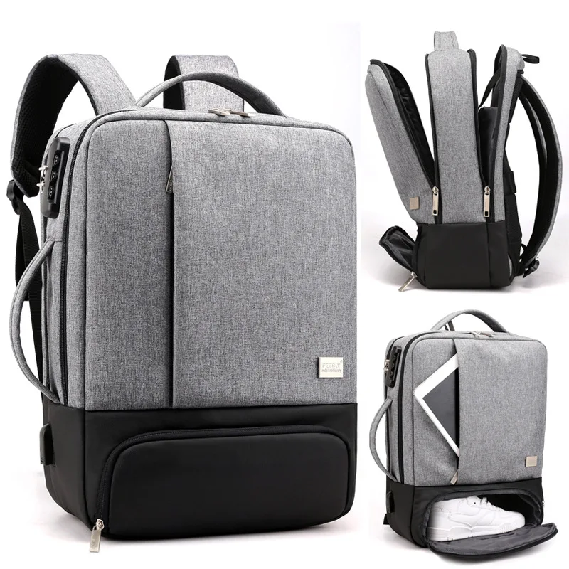 

Mens School Bag Backpack 17 Inch 15.6'' Anti Theft Male Notebook Trip Back Pack Laptop Backpacks Office Women Travel Bagpack