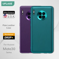 uflaxe original plain leather case for huawei mate 20 30 pro camera protection back cover shockproof hard casing
