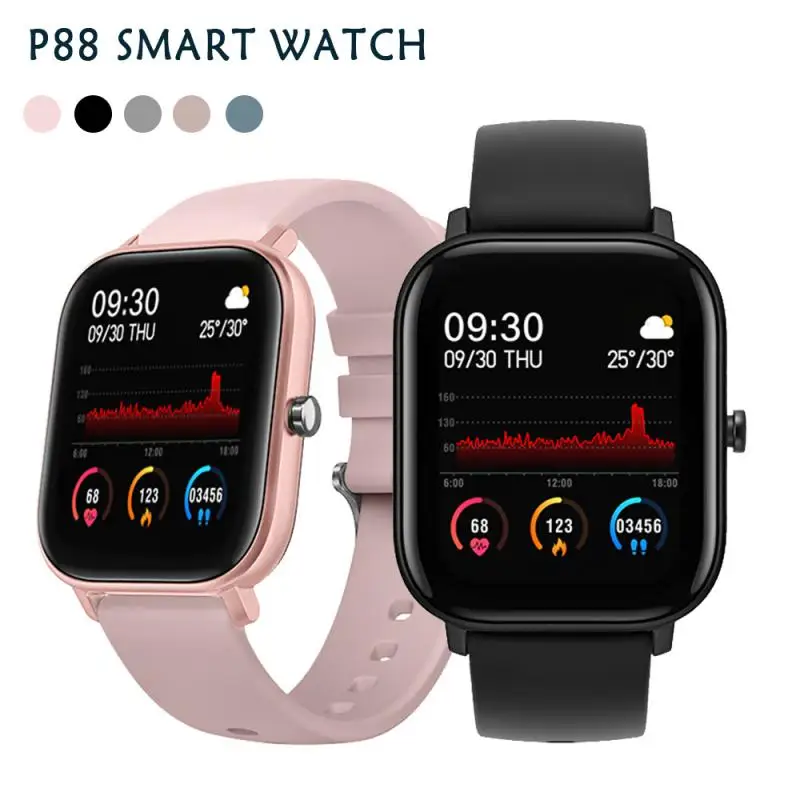 

Смарт-часы P8 для мужчин и женщин, 1,4 дюйма, сенсорный экран, фитнес-трекер, пульсометр, IP67, водонепроницаемые, GTS, спортивные Смарт-часы