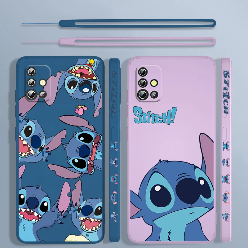 

Stitch The Baby Disney For Samsung A73 A72 A54 A53 A52 A42 A34 A33 A32 A23 A22 A14 A13 A12 Liquid Left Rope Phone Case