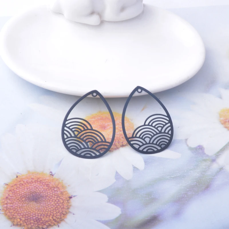 10 шт. 3 5*2 6 см светло-золотой цвет капли воды подвески латунные ювелирные