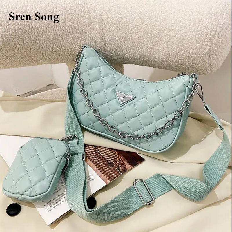 Текстурированные Модные женские сумочки с ромбовидным узором модные