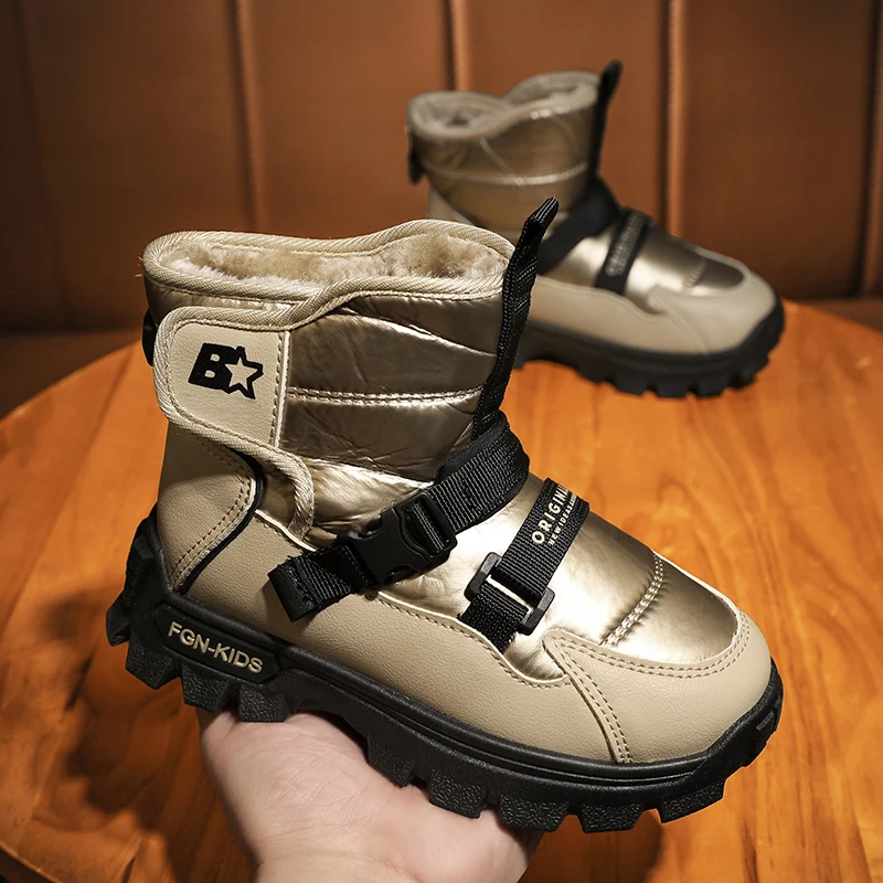 Children's Boots Boys' Shoes Girls' Shoescasual Shoes 2022 Winter Warm Snow Antiskid Running Sports and leisure shoes