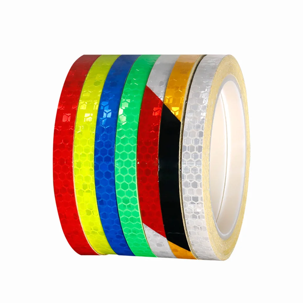

7pcs Cycling Reflectors Motorcycle Wheels Tape Reflective Rim Tape Motorcycle Warning Caution Sticker Bike Car accessories
