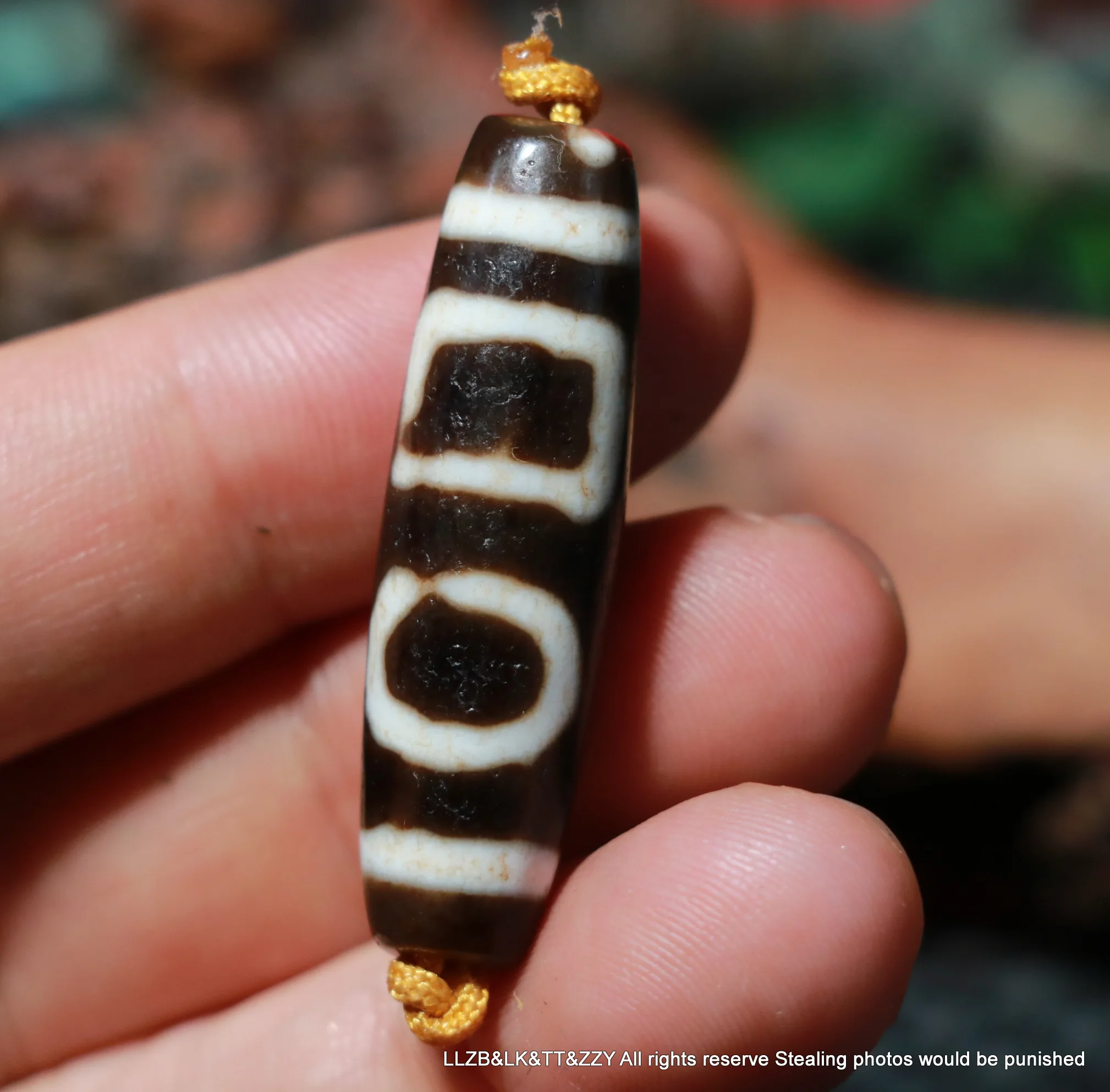 Символический амулет Power Energy Tibetan Old Agate Double Heaven & Earth Harmonious Symbol dZi Bead, подходящий для браслетов, высокого качества BGD0713A23.