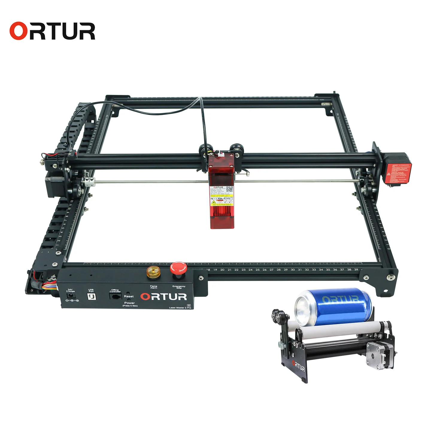 Лазерный гравер Ortur Laser Master 2 Pro S2 CNC 10000 мм/с 32-битным микроконтроллером + 24 В