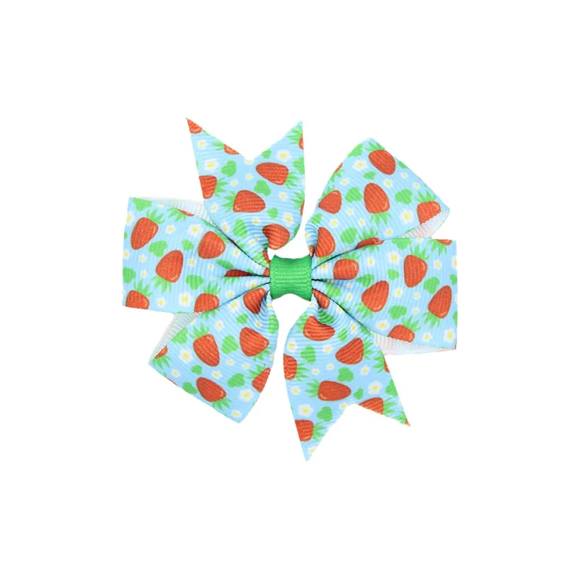 Заколки для волос с V-образным принтом ласточкин хвост модные зажимы фруктовым