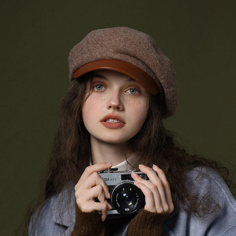 

1 шт., женский зимний винтажный берет, фетровый берет