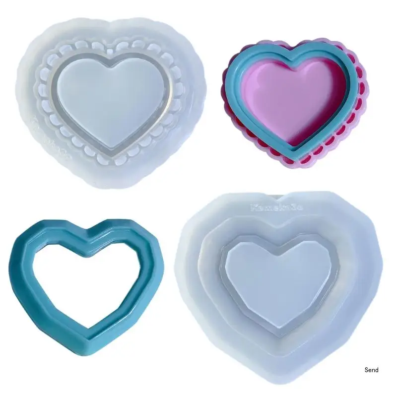 

Формы для шейкера из смолы в форме сердца, формы для украшения «сделай сам», форма для брелока с зыбучим песком