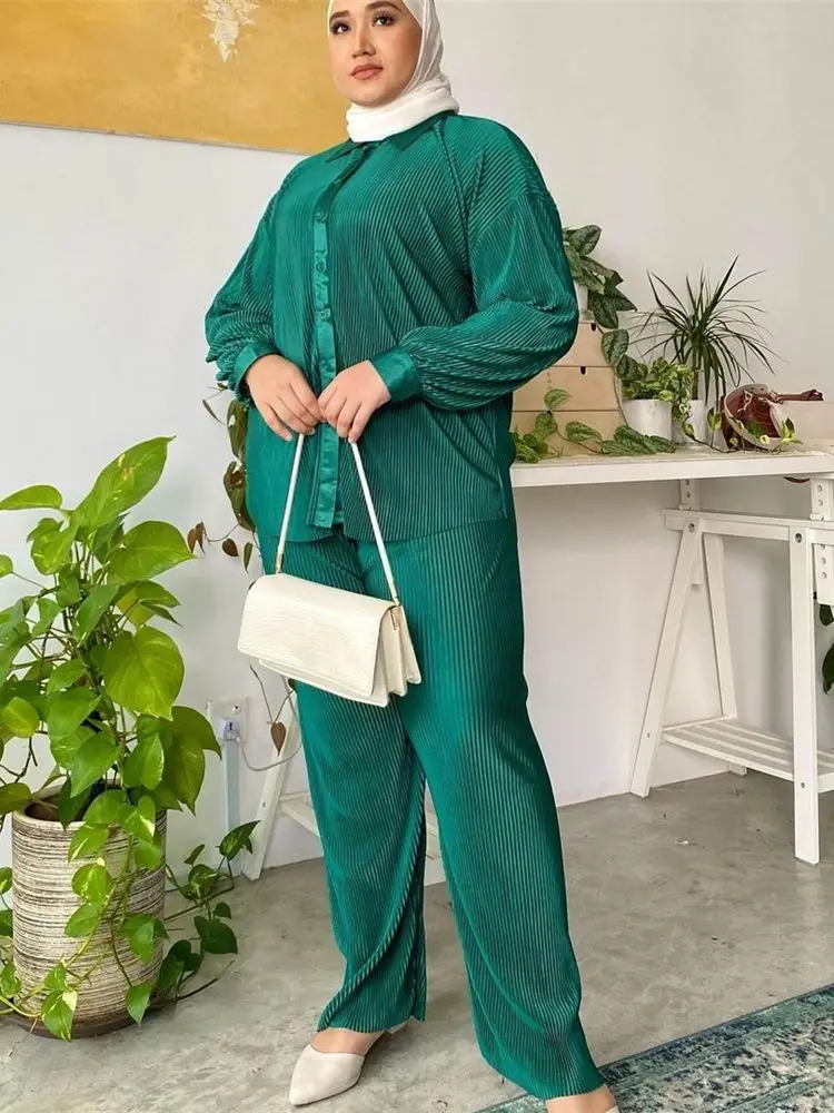 Рамадан ИД Мубарак абайя Дубай для женщин Арабский турецкий Ислам Мусульманский комплект платье арабский комплект женское платье длинное