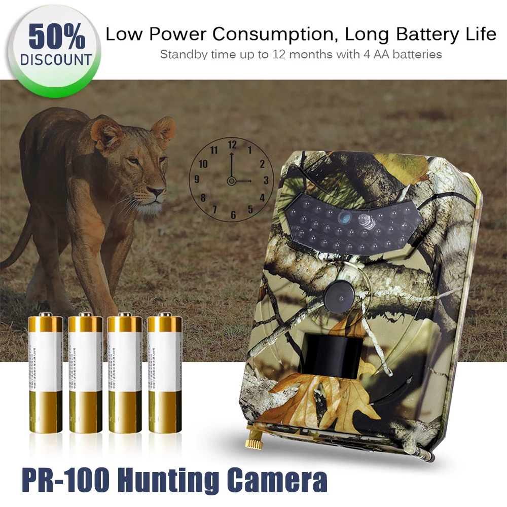 

Фотоловушка для охоты, фотоловушка 12 Мп, камера ночного видения s 1080P, разведчик, водонепроницаемость IP56, угол обзора 110 градусов, дикий охотн...