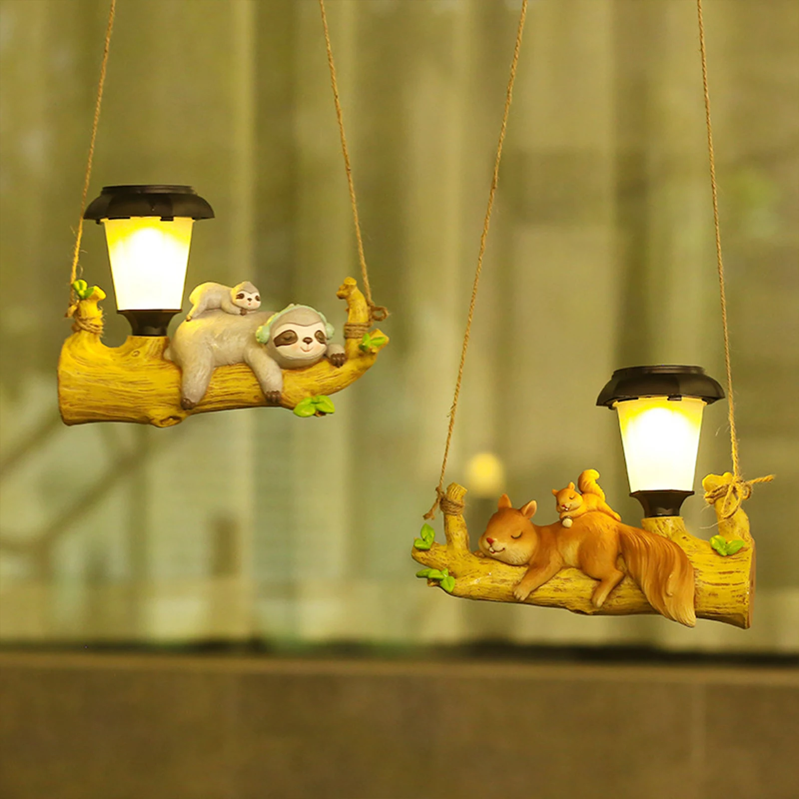 

Garden Statues Annimal Squirrel Solar LED Light Statue Waterptoof Figures Outdoors for Pathway Yard Garden Wildlife Decoration