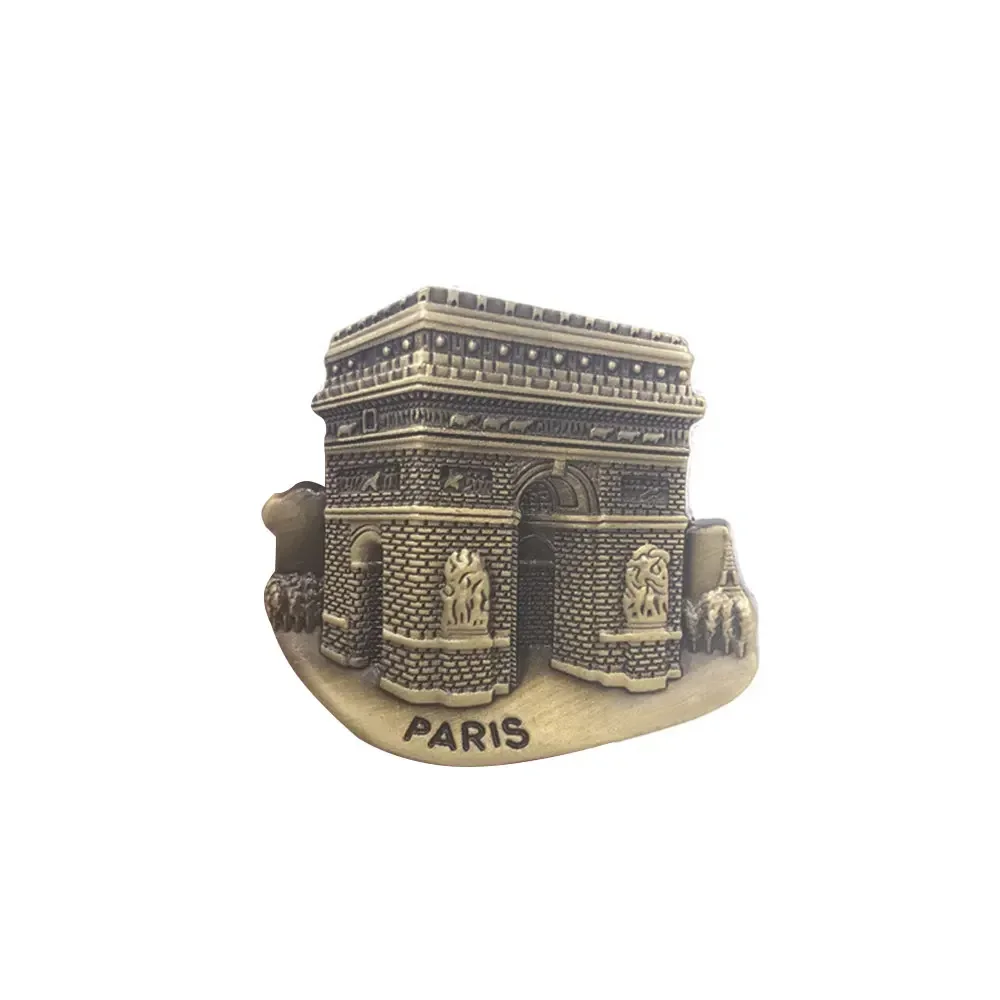 Металлический магнит на холодильник с пейзажным узором односторонняя наклейка