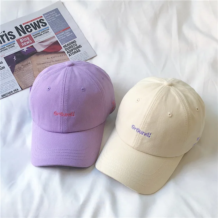 Unisex Baseball Cap Embroideried Letter Hat Purple Pink Women Baseball Cap Adjustable Summer Hat Hip Hop Cap Street Baseball Hat