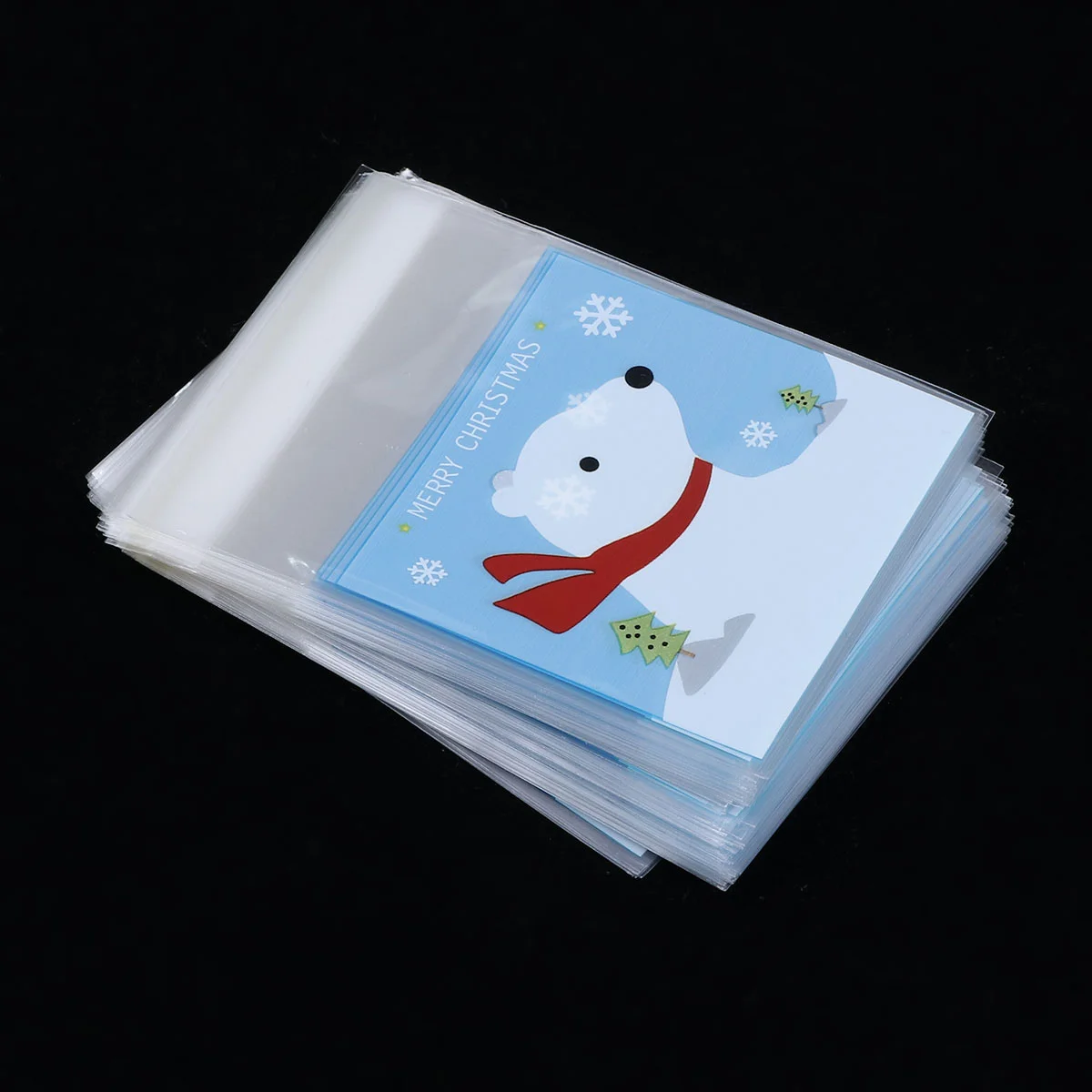 

Christmas Candyparty Pouch Cookie Biscuits Cellophane Gift Treat Holiday Goodie Favor Cute Storage Portable Bakery Cello Self